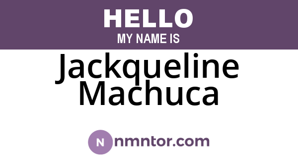 Jackqueline Machuca