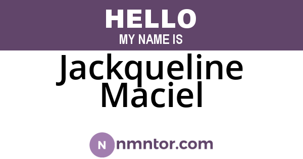 Jackqueline Maciel