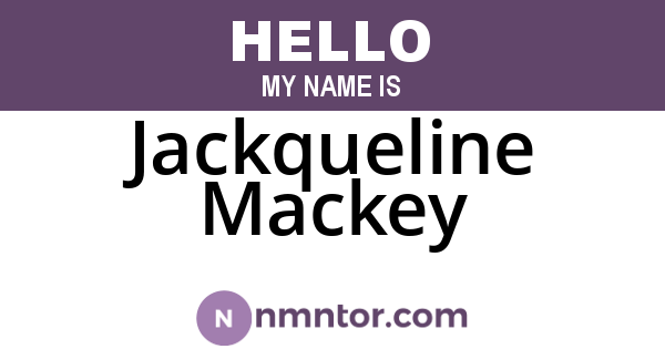Jackqueline Mackey