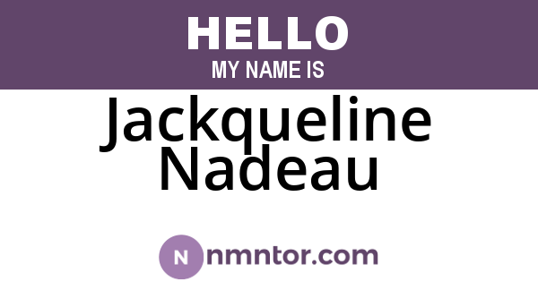 Jackqueline Nadeau