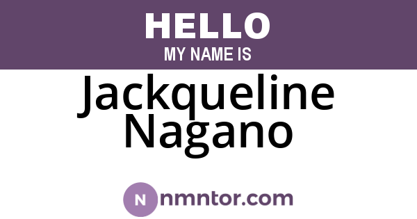 Jackqueline Nagano