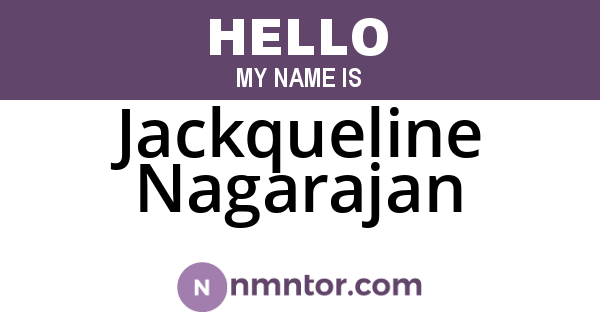 Jackqueline Nagarajan