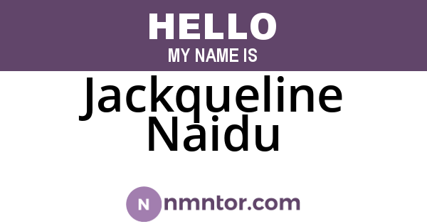 Jackqueline Naidu
