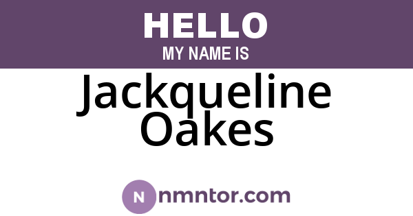 Jackqueline Oakes