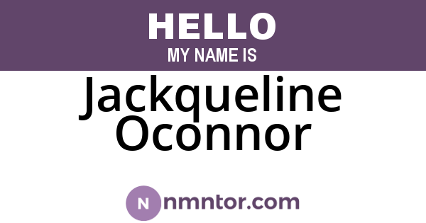 Jackqueline Oconnor