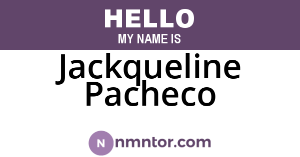 Jackqueline Pacheco