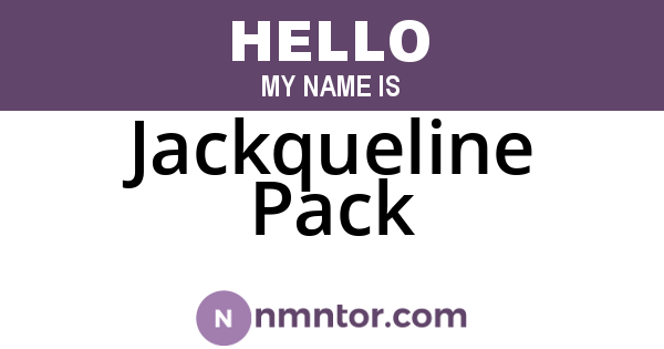 Jackqueline Pack