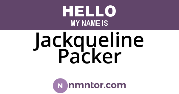 Jackqueline Packer