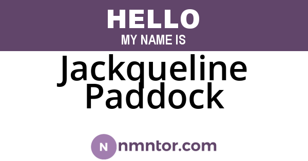 Jackqueline Paddock