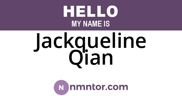 Jackqueline Qian