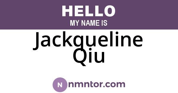 Jackqueline Qiu