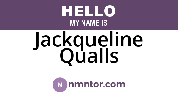 Jackqueline Qualls