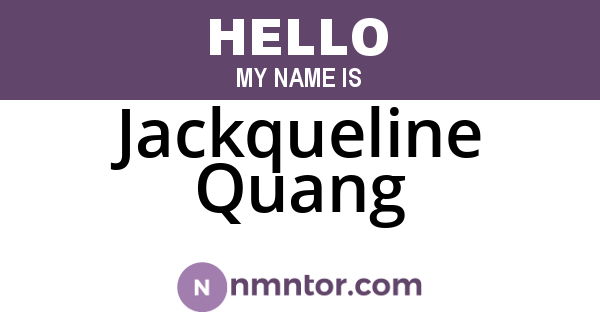 Jackqueline Quang