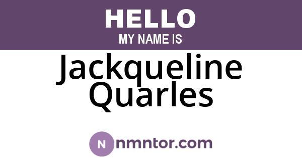 Jackqueline Quarles