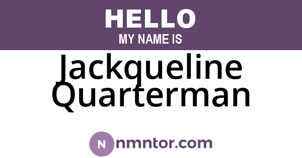 Jackqueline Quarterman