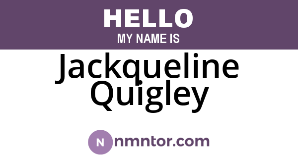 Jackqueline Quigley