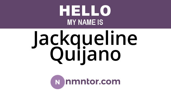 Jackqueline Quijano