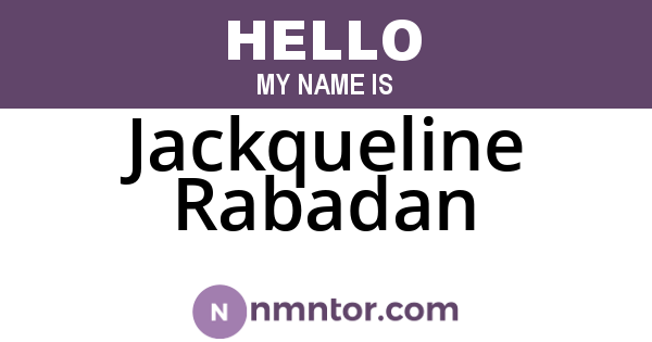 Jackqueline Rabadan