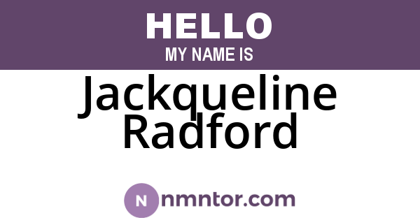 Jackqueline Radford