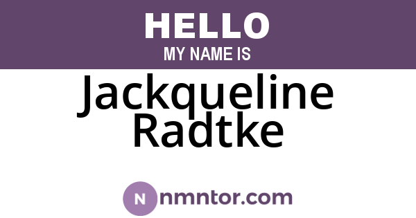 Jackqueline Radtke