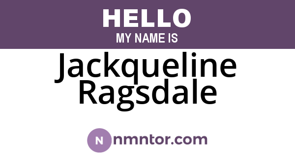 Jackqueline Ragsdale