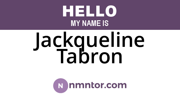 Jackqueline Tabron