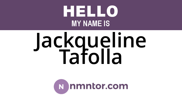 Jackqueline Tafolla