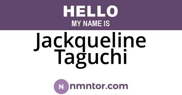 Jackqueline Taguchi