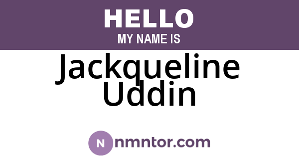 Jackqueline Uddin