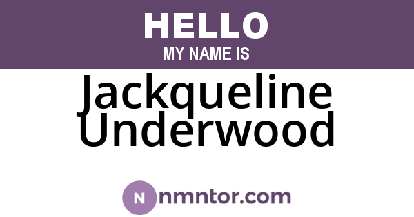 Jackqueline Underwood