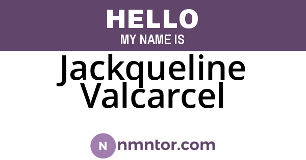 Jackqueline Valcarcel