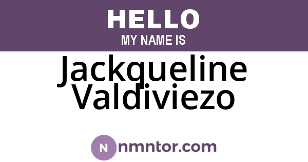 Jackqueline Valdiviezo
