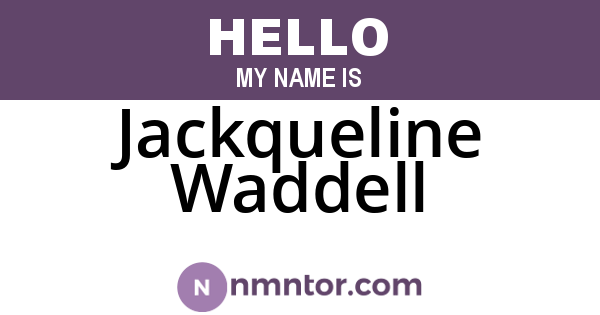 Jackqueline Waddell