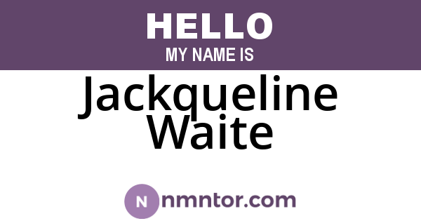 Jackqueline Waite