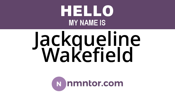 Jackqueline Wakefield