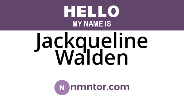 Jackqueline Walden