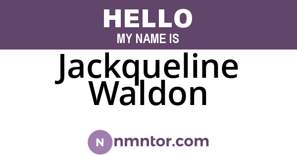 Jackqueline Waldon