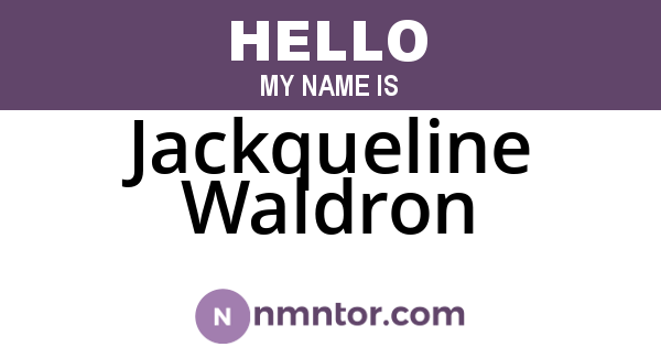Jackqueline Waldron