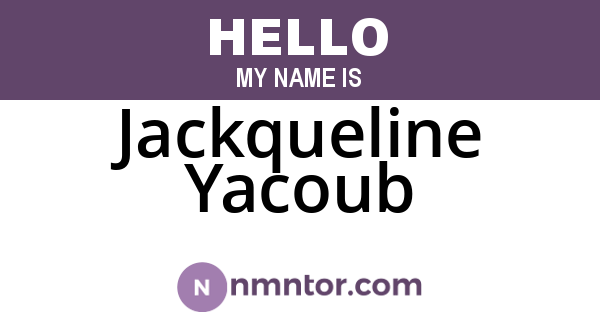 Jackqueline Yacoub