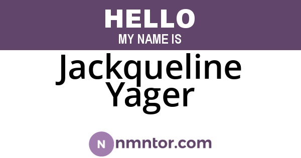 Jackqueline Yager