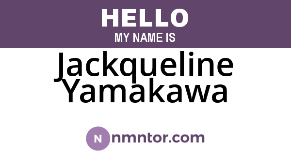 Jackqueline Yamakawa