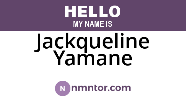 Jackqueline Yamane