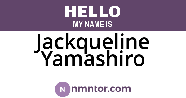 Jackqueline Yamashiro