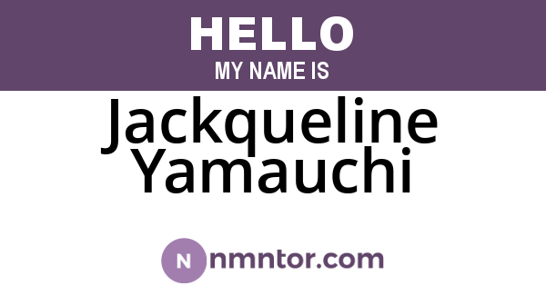 Jackqueline Yamauchi