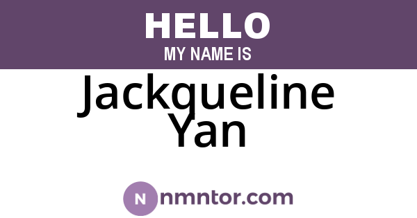 Jackqueline Yan