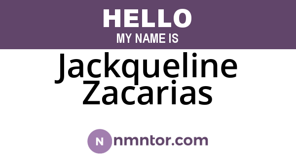 Jackqueline Zacarias