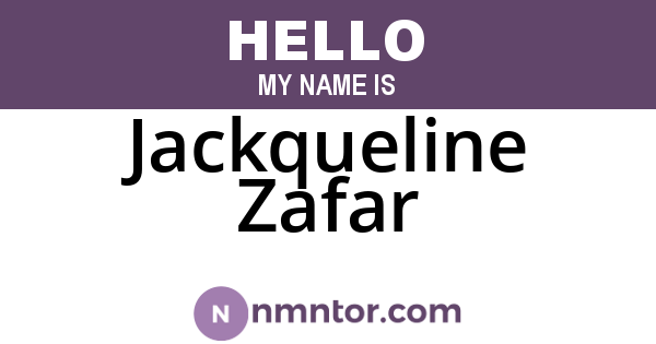 Jackqueline Zafar