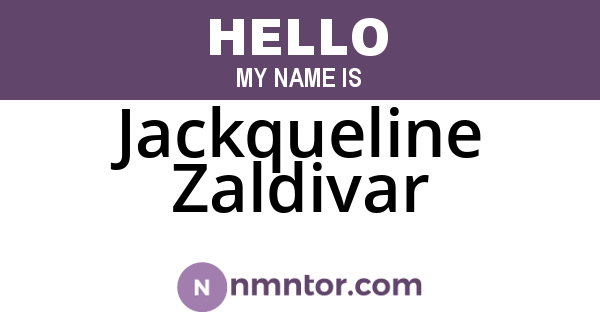 Jackqueline Zaldivar