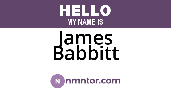 James Babbitt