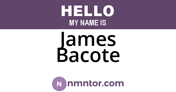 James Bacote